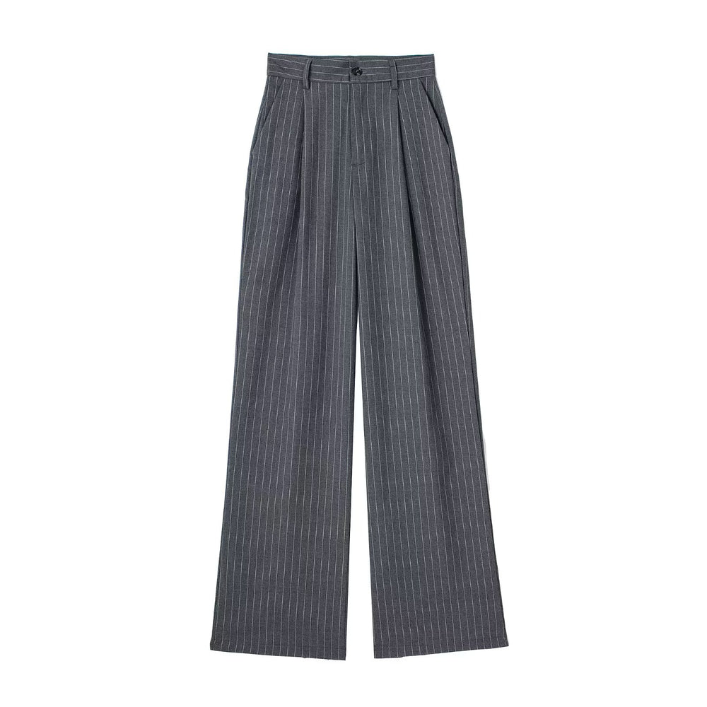 
                      
                        Pinstripe High Waist Wide Leg Trousers
                      
                    