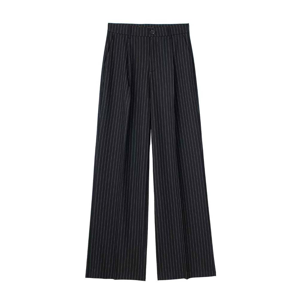 
                      
                        Pinstripe High Waist Wide Leg Trousers
                      
                    