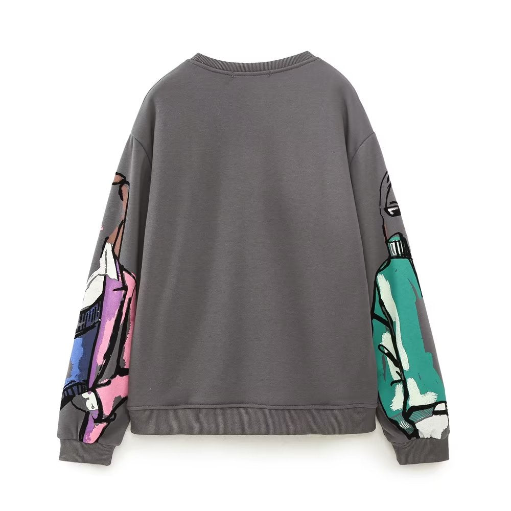 Graphic Print Girl Gang Sweatshirt