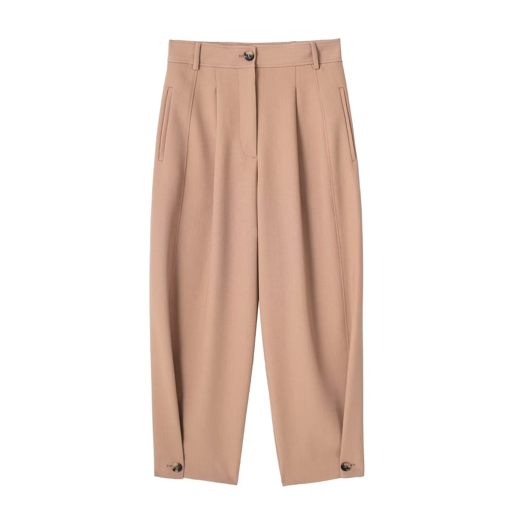 
                  
                    Pleated High Waist Cropped Pants
                  
                