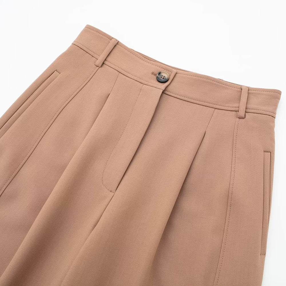 
                  
                    Pleated High Waist Cropped Pants
                  
                