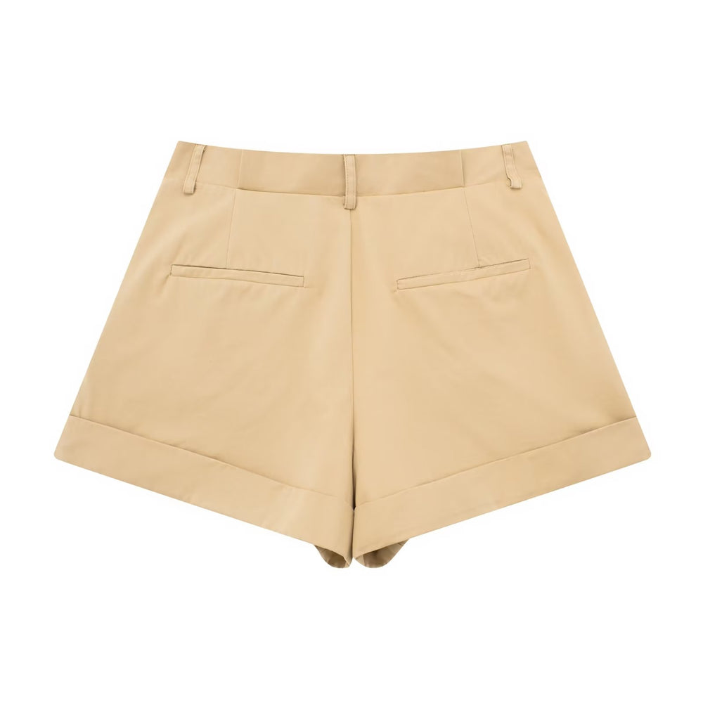 
                      
                        Pleated High Waist Shorts
                      
                    