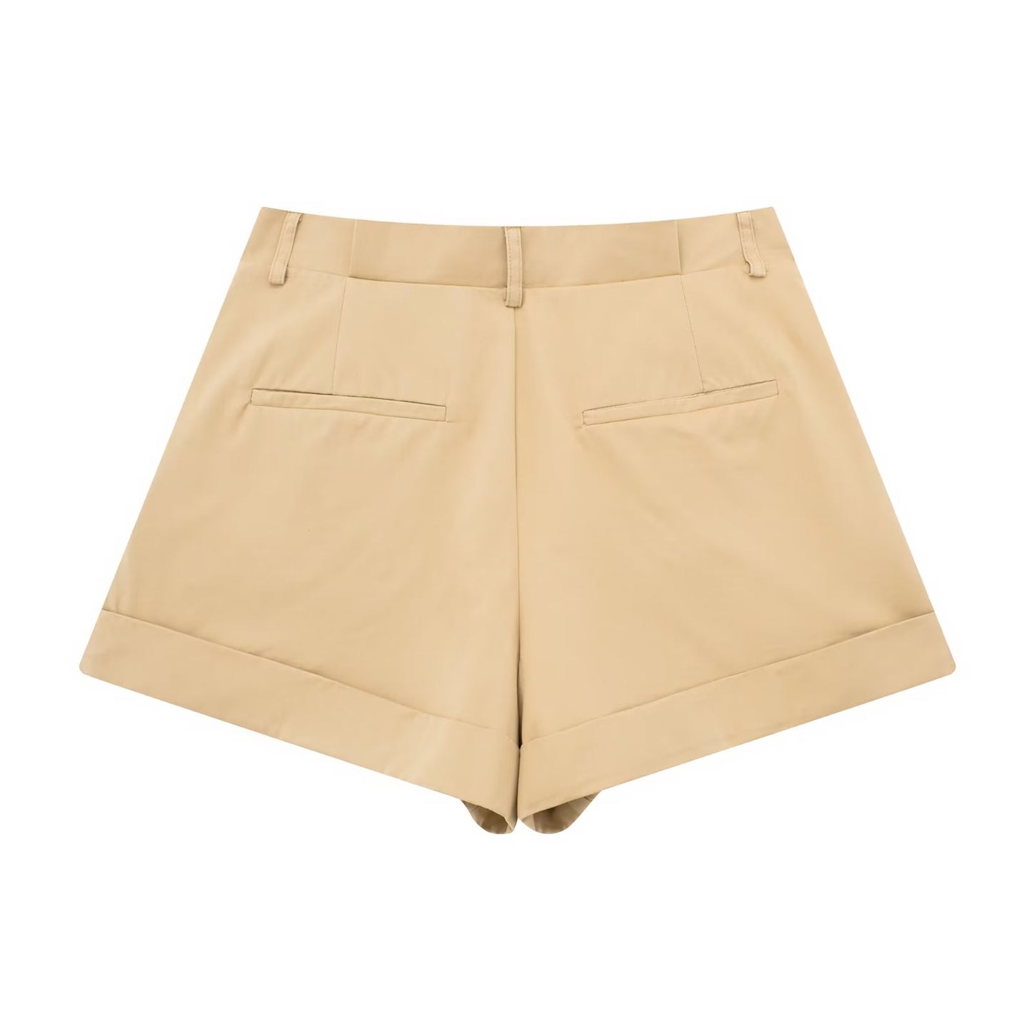 Pleated High Waist Shorts