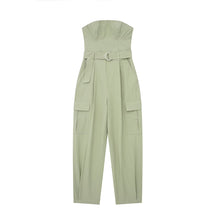  Strapless Belted Jumpsuit