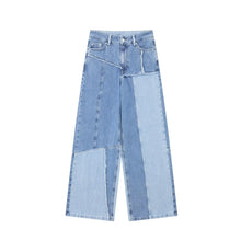  Patchwork Wide Leg Jeans