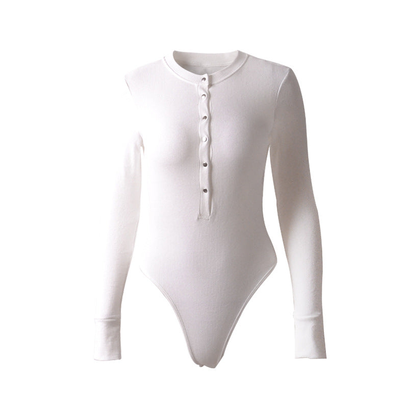 
                      
                        Half Button Up Long Sleeve Bodysuit
                      
                    