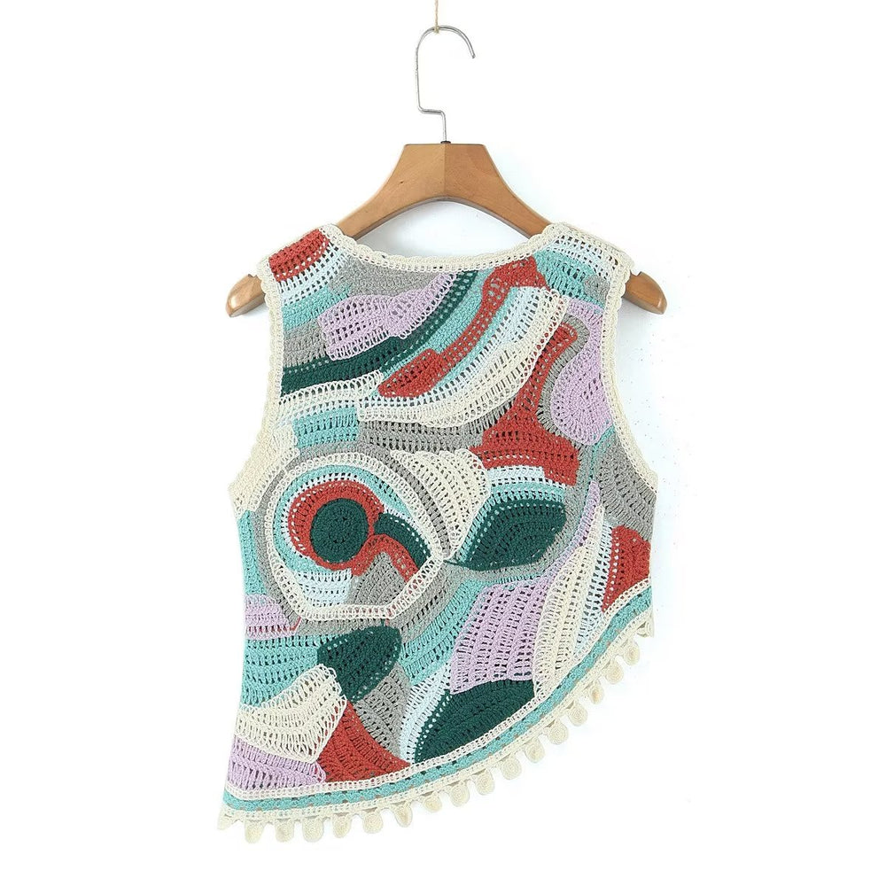 
                  
                    Print Sleeveless Knit Top
                  
                