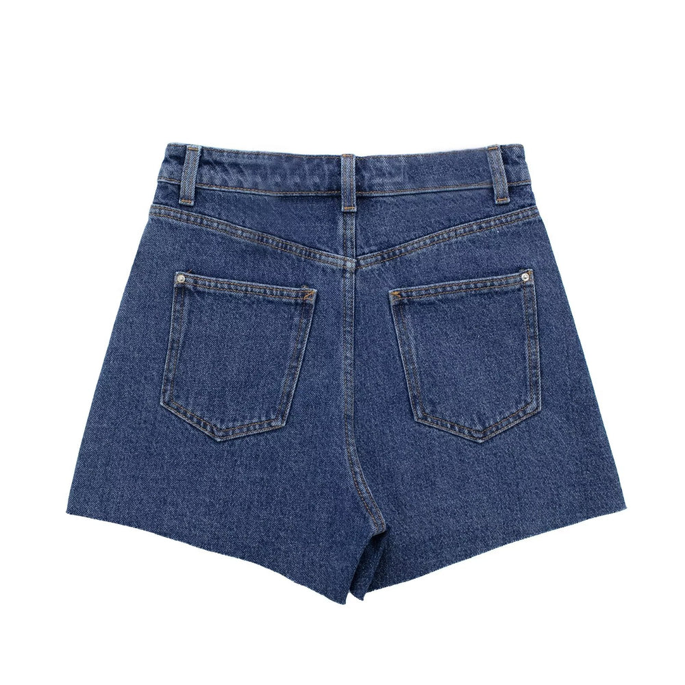 
                      
                        Frayed Hem High Waist Shorts
                      
                    