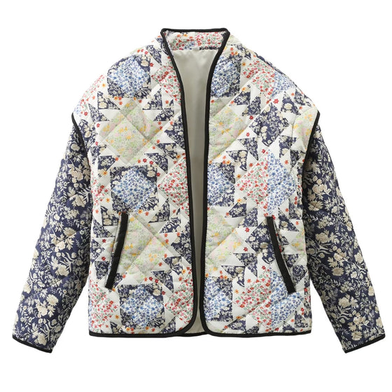 Print Quilted Padded Jacket