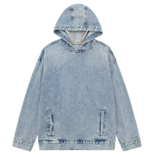  Denim Long Sleeve Hoodie