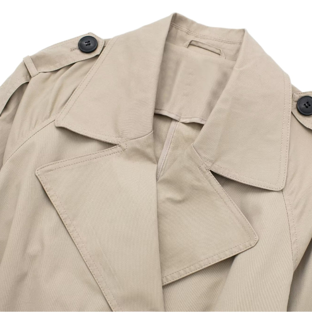 
                  
                    Double Breasted Large Collar Classic Trench Coat
                  
                