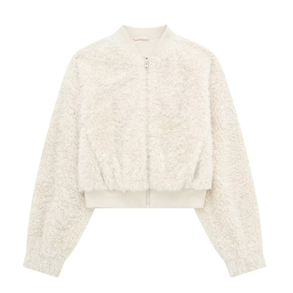 
                      
                        Faux Fur Bomber Jacket
                      
                    