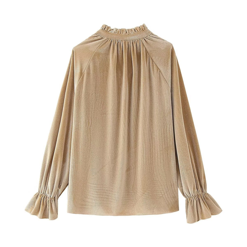 
                      
                        Ribbed Flare Sleeve Blouse
                      
                    