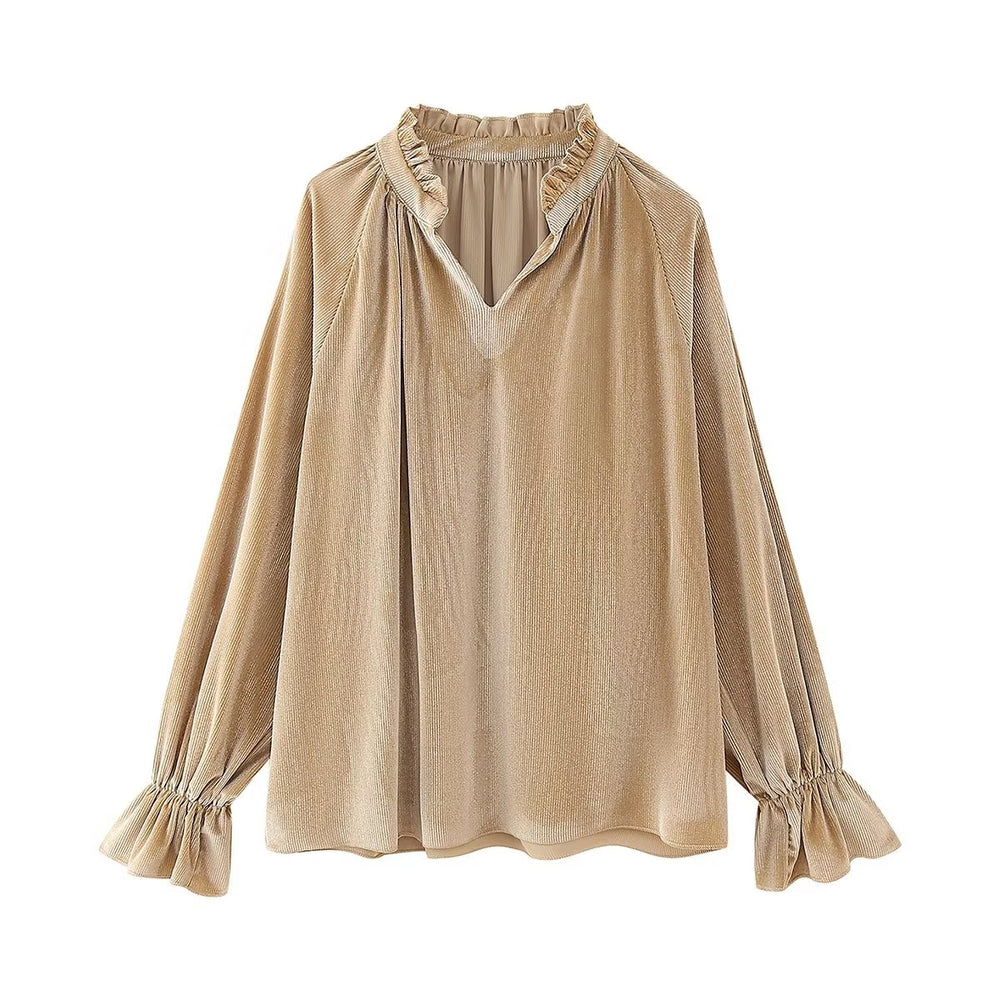 
                  
                    Ribbed Flare Sleeve Blouse
                  
                