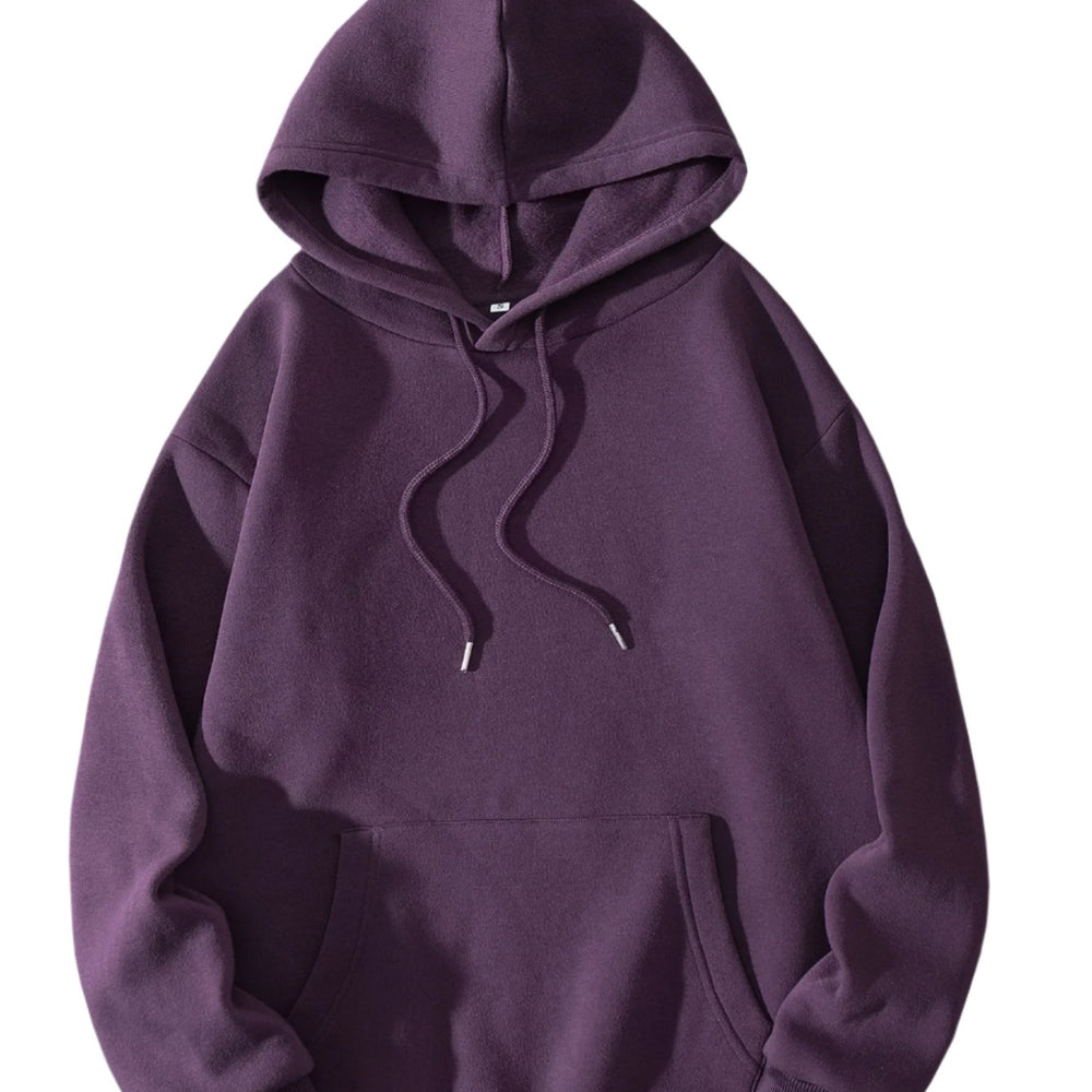 
                      
                        Plain Long Sleeve Solid Hoodie
                      
                    