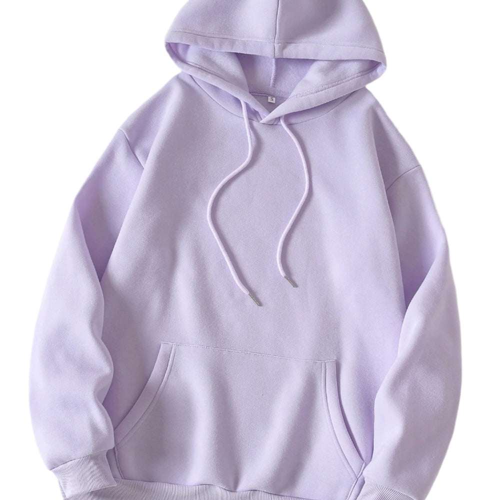 
                      
                        Plain Long Sleeve Solid Hoodie
                      
                    