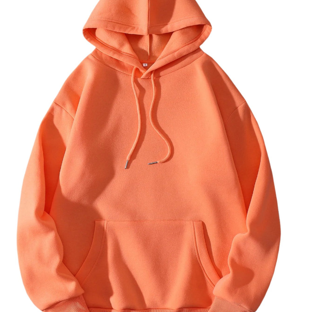 
                      
                        Plain Long Sleeve Solid Hoodie
                      
                    