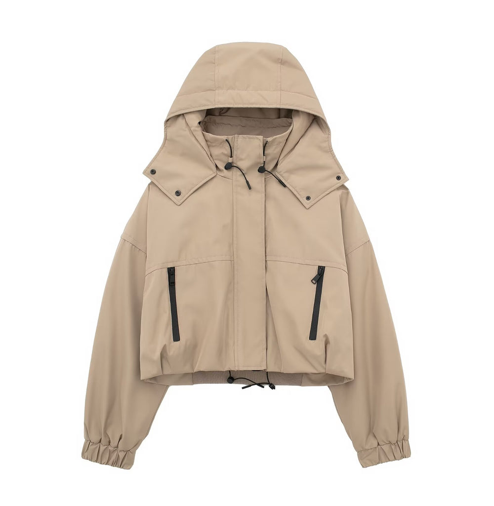 Loose Fitted Hooded Jacket