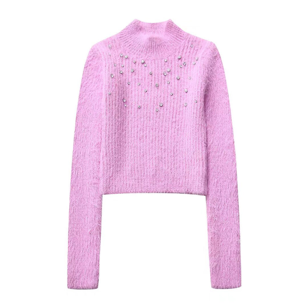 
                      
                        Mohair Long Sleeve Jeweled Sweater
                      
                    