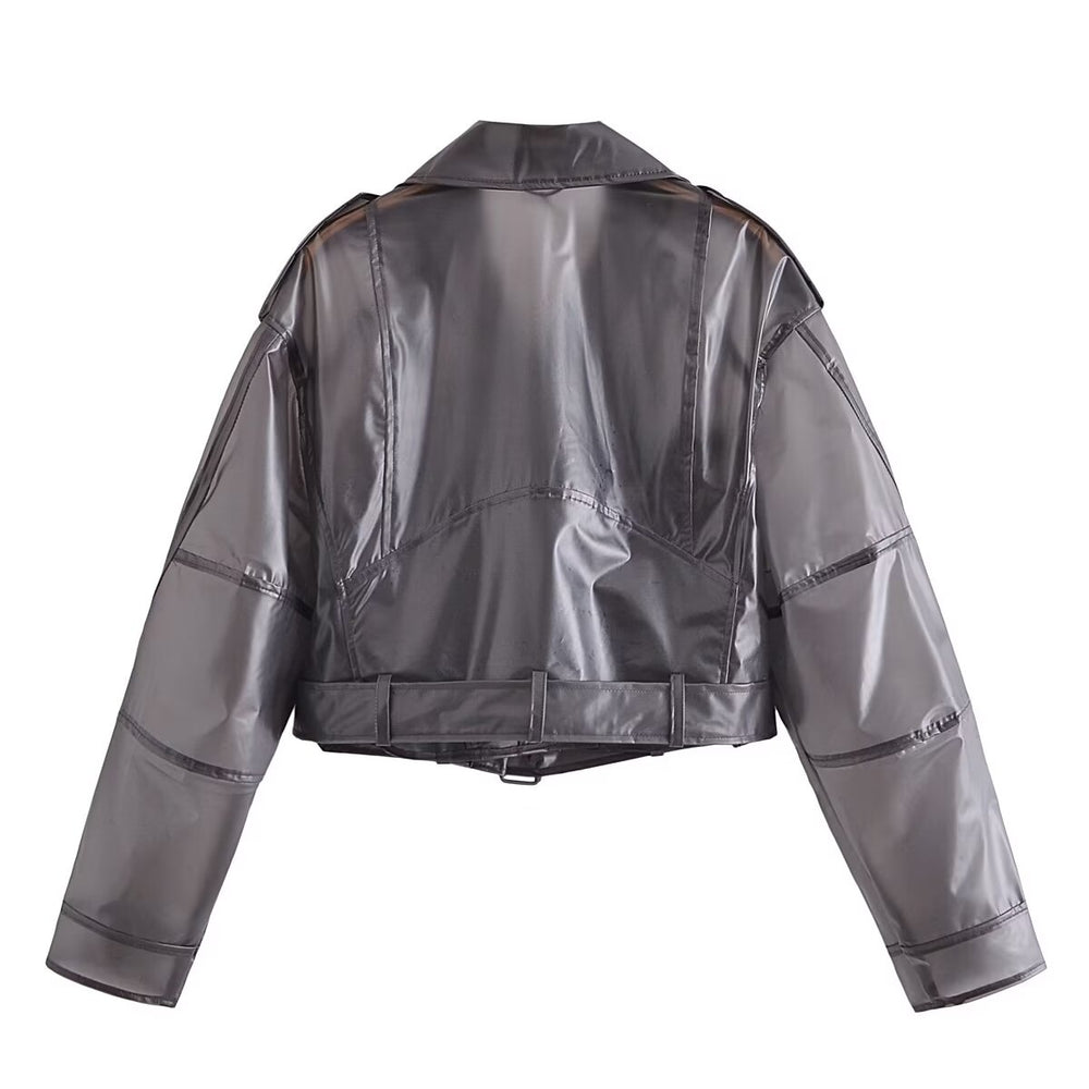 
                      
                        Transparent Moto Rain Jacket
                      
                    