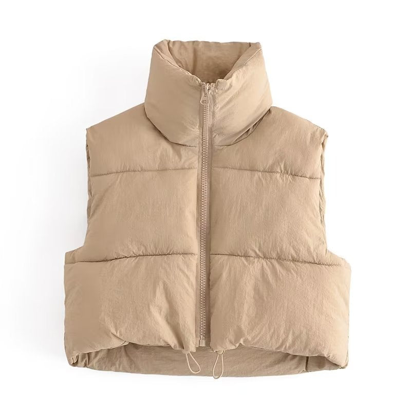 Padded Cropped Puffer Vest