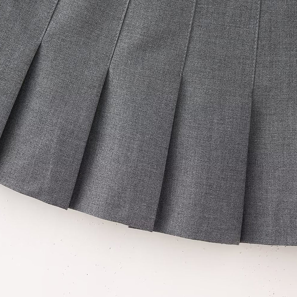 
                  
                    Pleated Woolen Mini Skirt
                  
                