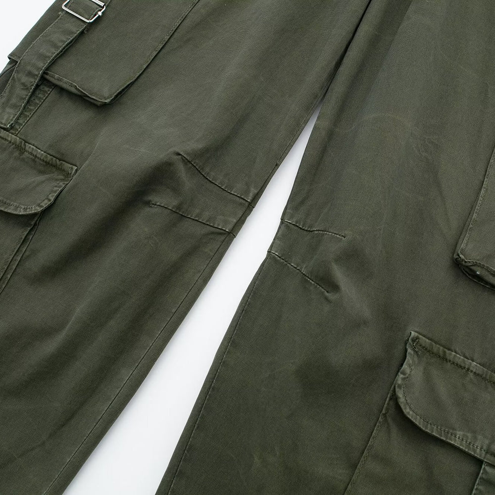 
                  
                    Low Rise Dark Green Cargo Pants
                  
                