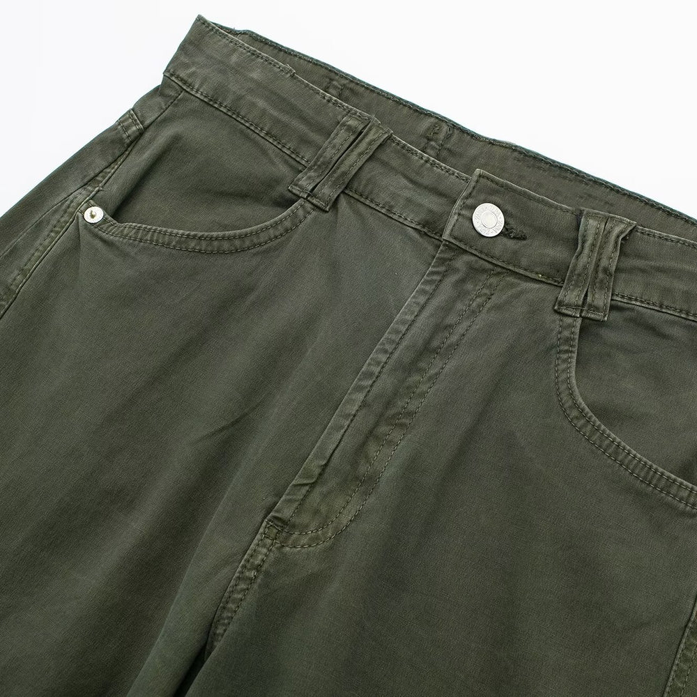 
                  
                    Low Rise Dark Green Cargo Pants
                  
                