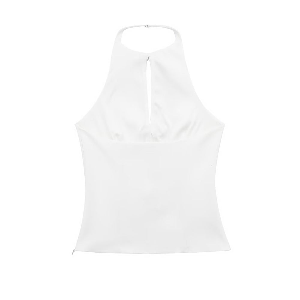 
                      
                        Bow Decor Peek A Boo Halter Top
                      
                    