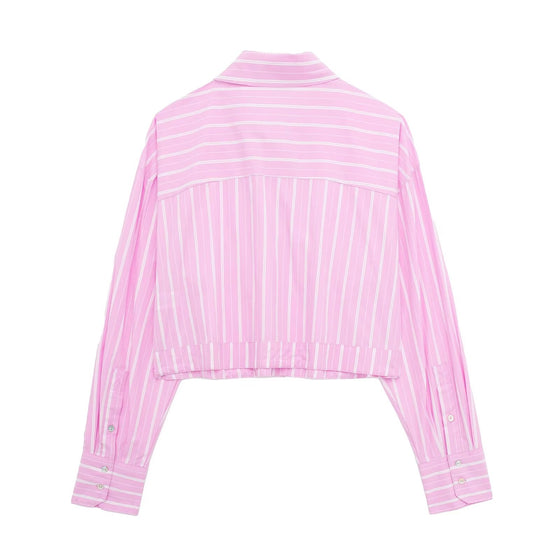 Pinstripe Long Sleeve Collared Button Down