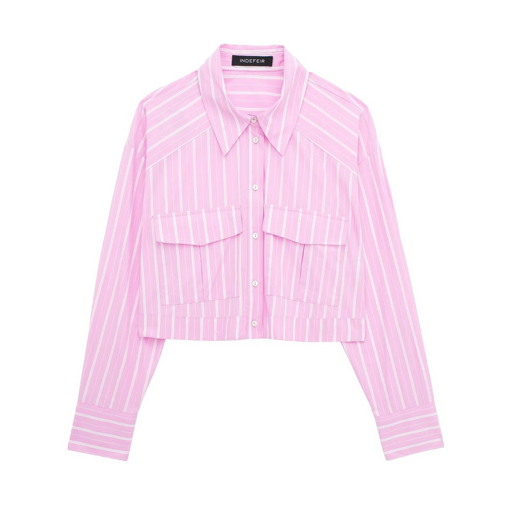 
                      
                        Pinstripe Long Sleeve Collared Button Down
                      
                    