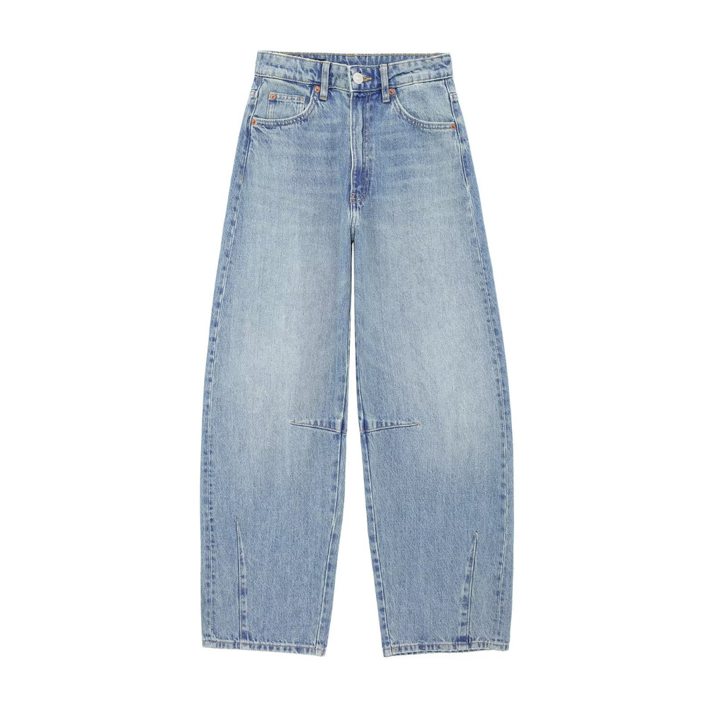 Straight Leg Low Rise Denim Jeans