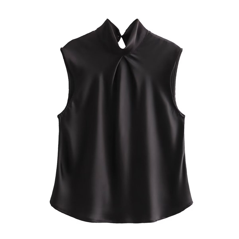 
                      
                        Sleeveless High Neck Blouse
                      
                    