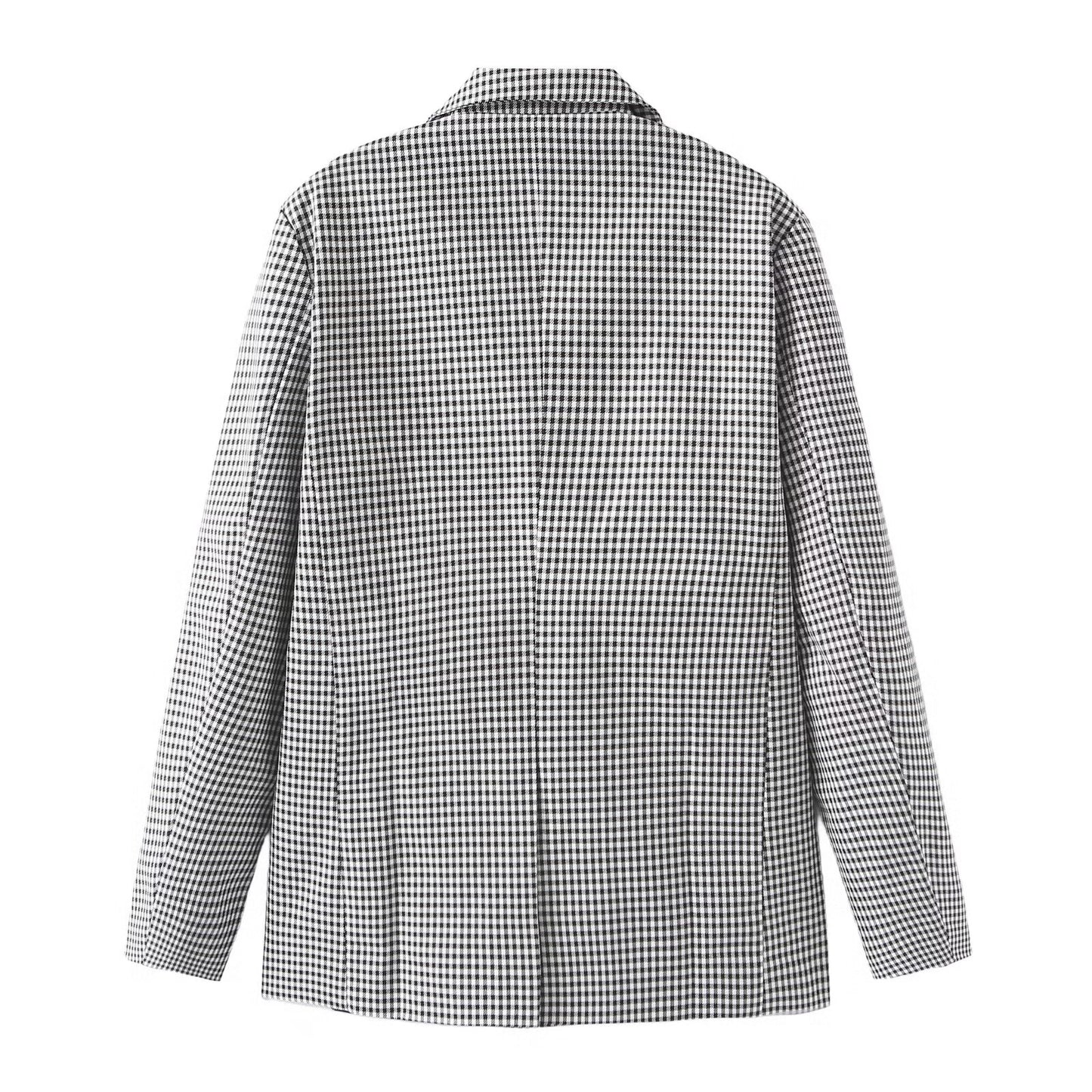 Houndstooth Double Breasted Blazer