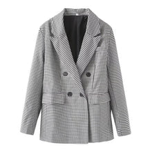  Houndstooth Double Breasted Blazer