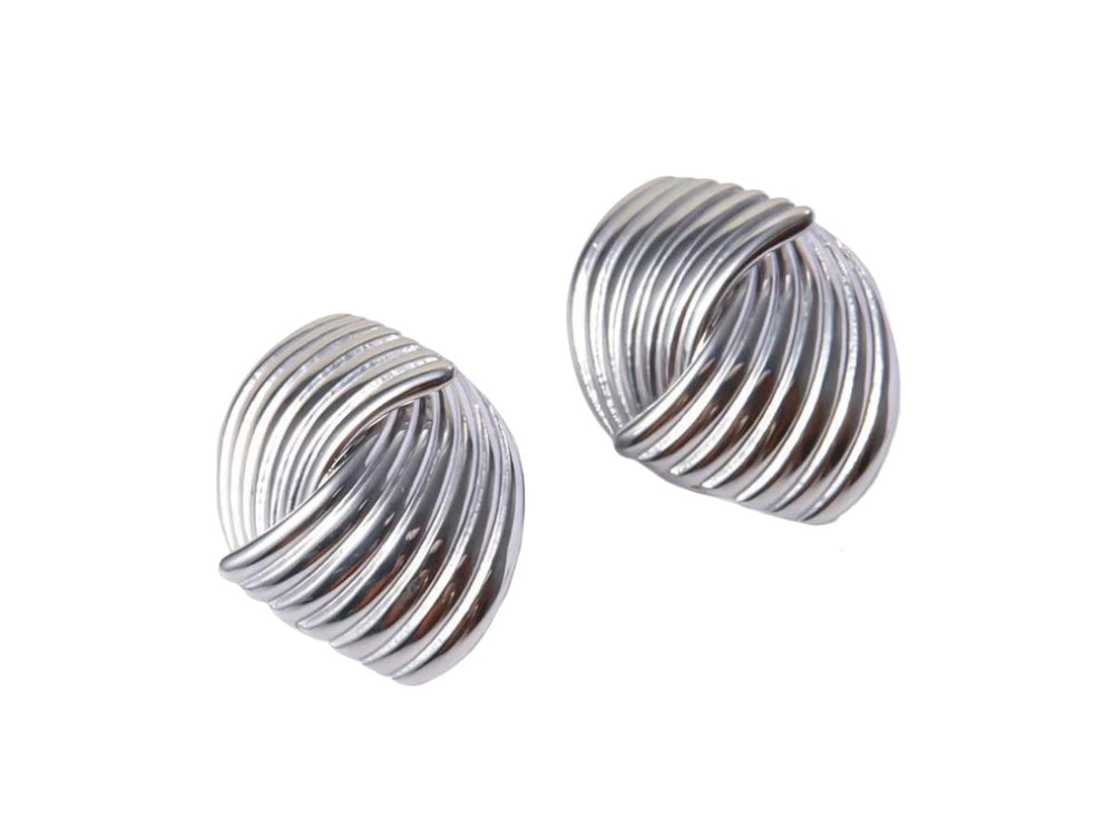 Striped Texture Staggered Stud Earrings