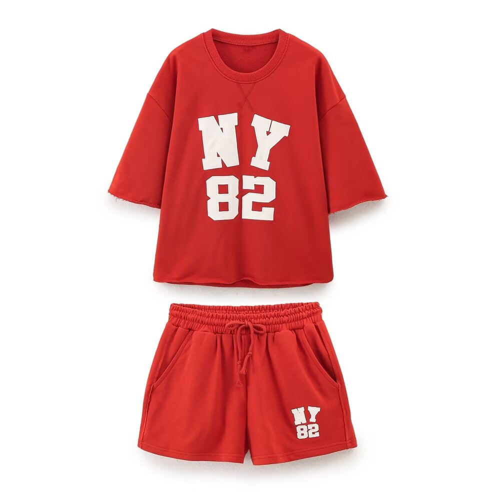 NY Short Sleeve Sweat Top and Shorts