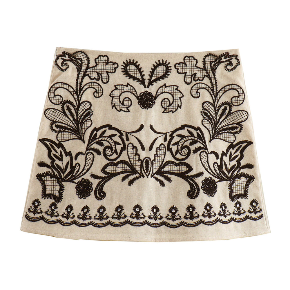 
                      
                        Embroidered Design Top and Mini Skirt
                      
                    