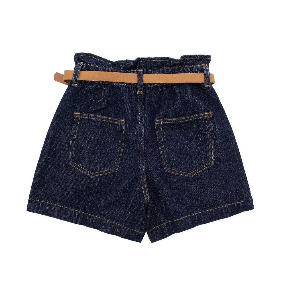 
                  
                    Paperbag Waist Belted Denim Shorts
                  
                