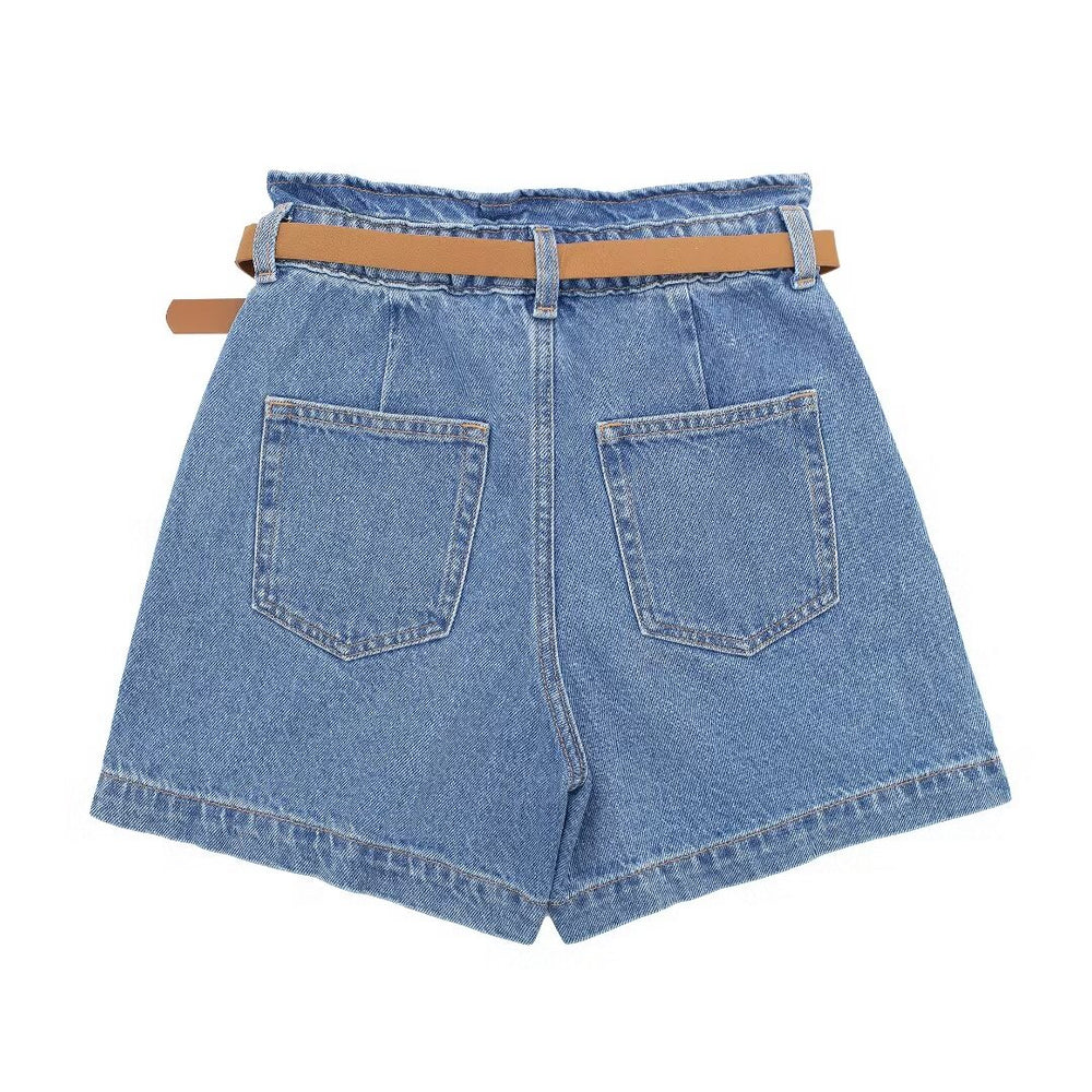 
                  
                    Paperbag Waist Belted Denim Shorts
                  
                