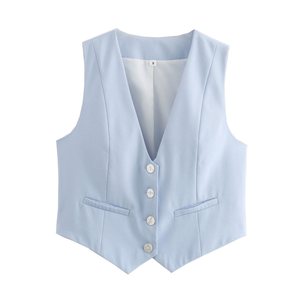 
                      
                        Button Down V Neck Vest
                      
                    