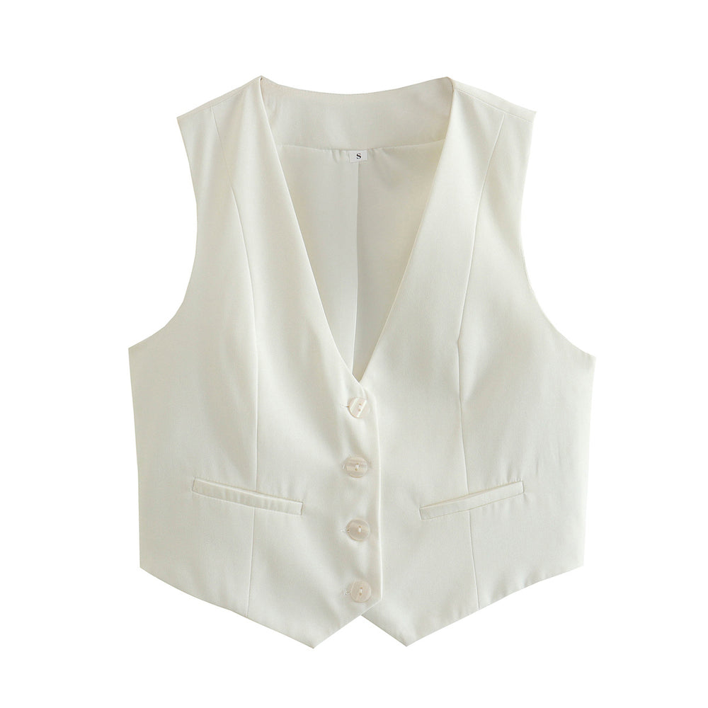 
                      
                        Button Down V Neck Vest
                      
                    