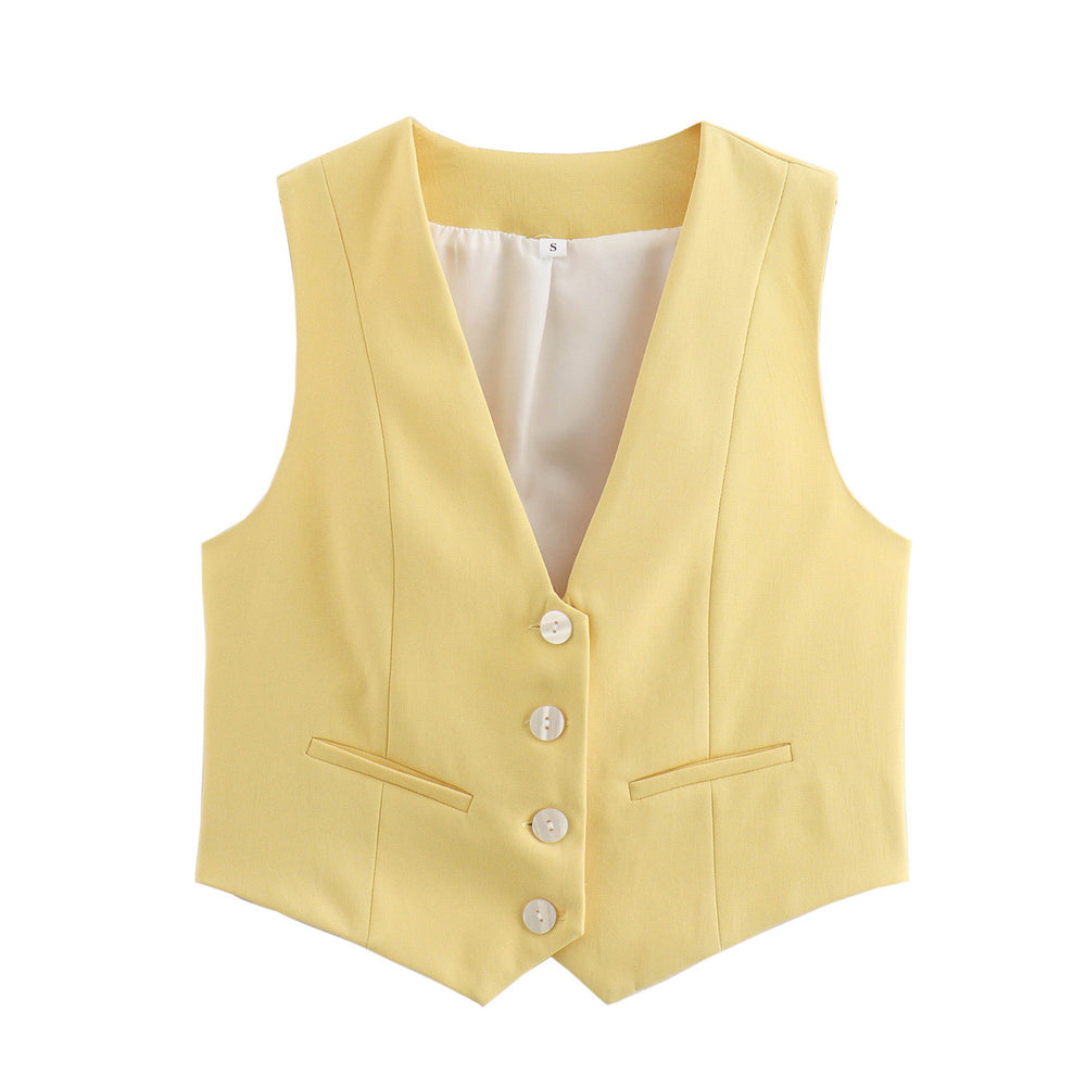 
                      
                        Button Down V Neck Vest
                      
                    