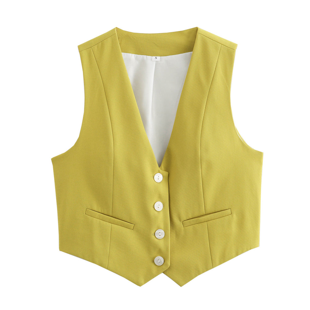 
                      
                        Button Down V Neck Vest
                      
                    