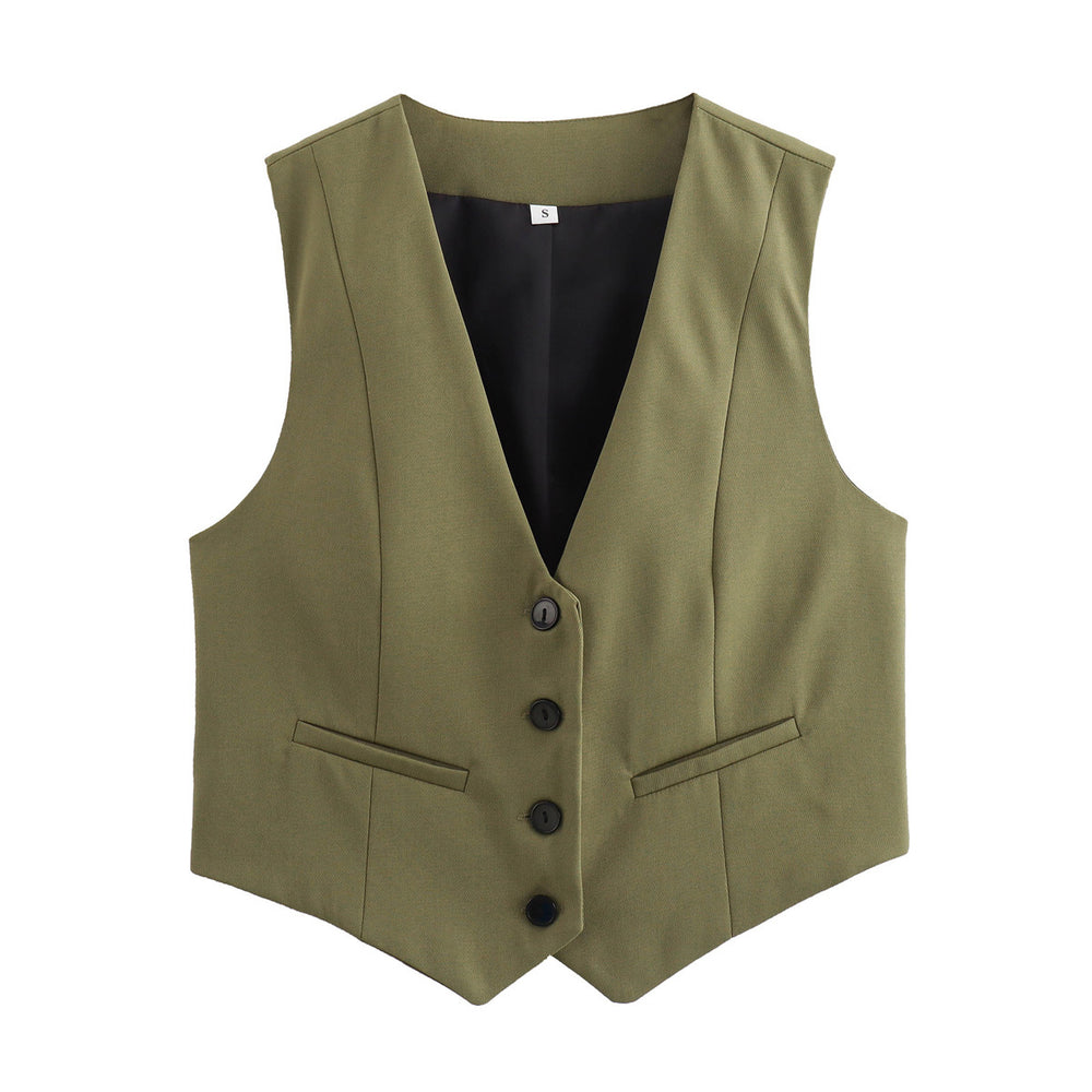 
                      
                        Button Down V Neck Vest
                      
                    