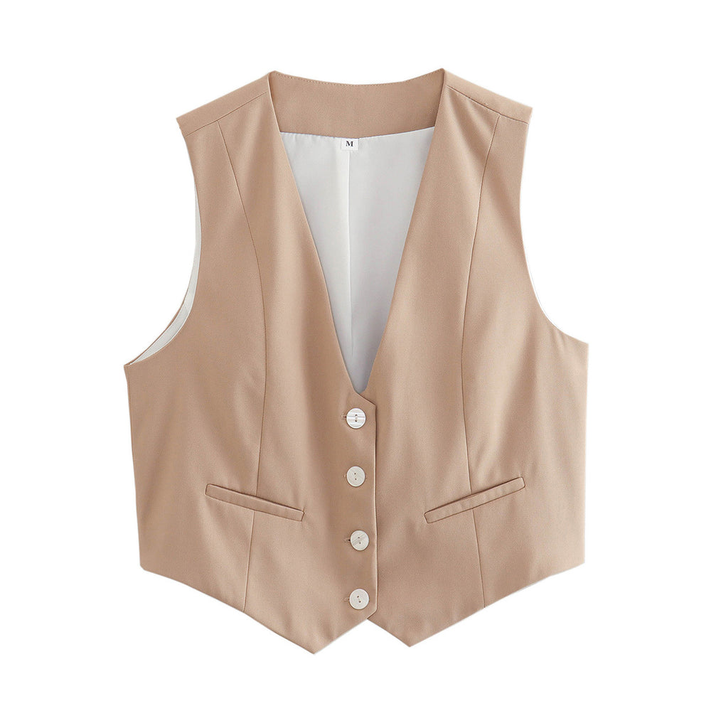 
                      
                        Button Down V Neck Vest
                      
                    