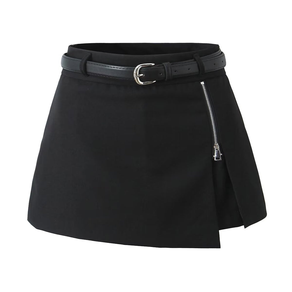 
                      
                        Belted Zip Up Skort
                      
                    