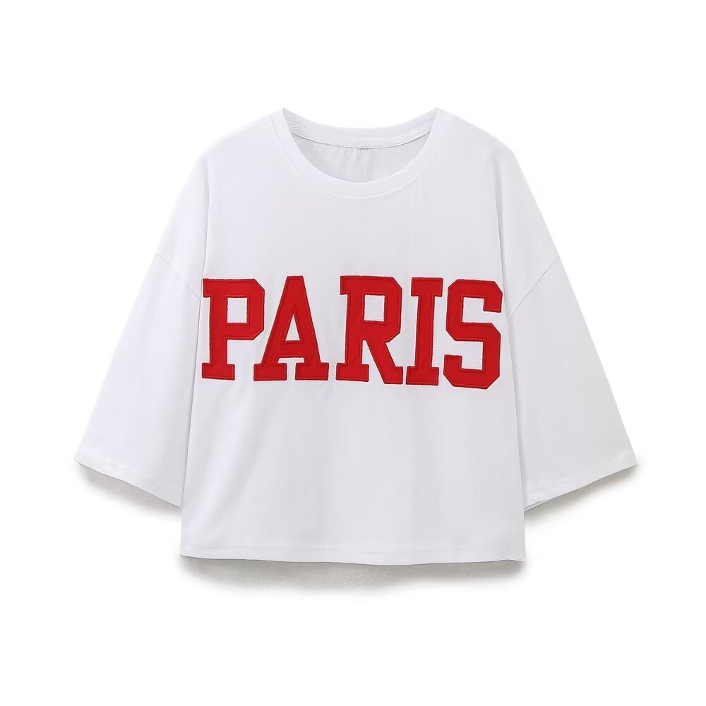 
                      
                        Short Sleeve Cropped Paris Graphic Tee
                      
                    