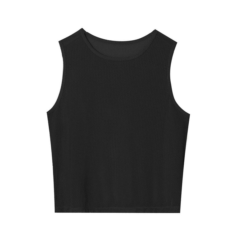 
                  
                    Sleeveless Mesh Work Out Tank
                  
                