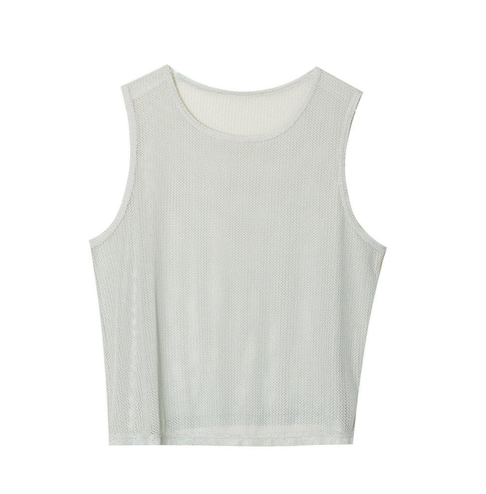 
                  
                    Sleeveless Mesh Work Out Tank
                  
                